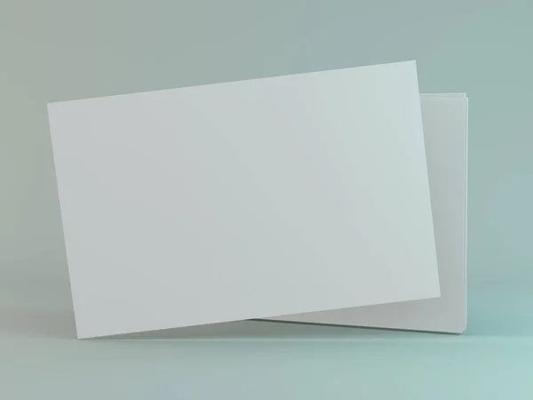 Blank business cards. Mock-up for branding identity. 3D — Stock Photo, Image