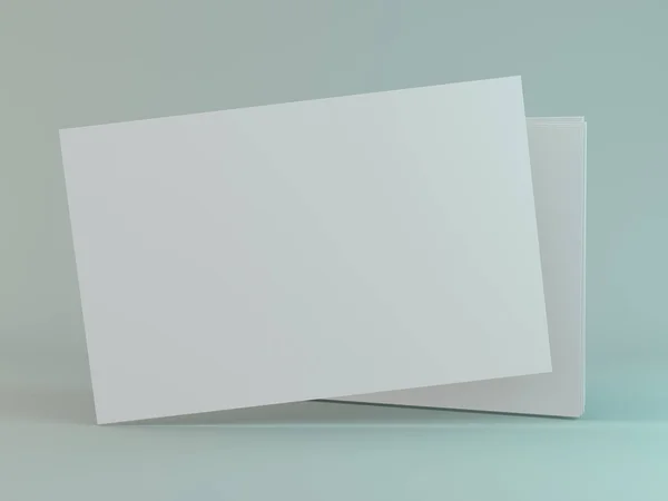 Tarjetas de visita en blanco. Mock-up para la identidad de marca. 3D — Foto de Stock