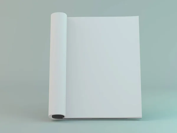Blank page or notepad for mockup or simulations. 3D — Stock Photo, Image