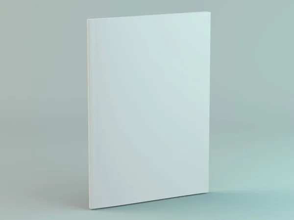 Пустая страница или блокнот для макета или симуляции. 3D — стоковое фото