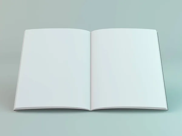 Pagina vuota o blocco note per mockup o simulazioni. 3D — Foto Stock