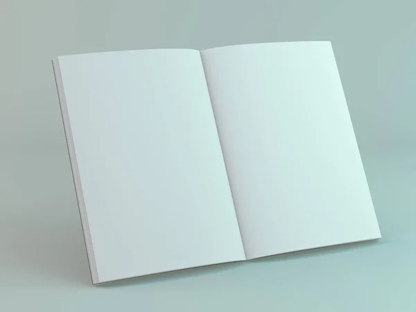 Blank page or notepad for mockup or simulations. 3D — Stock Photo, Image