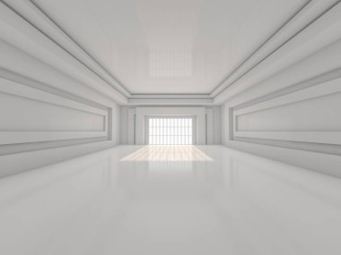 Soyut modern mimari arka plan. 3d oluşturma