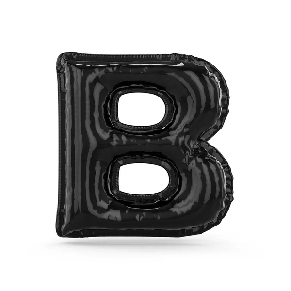 Black list B wykonane z nadmuchiwany balon na białym tle. 3D — Zdjęcie stockowe