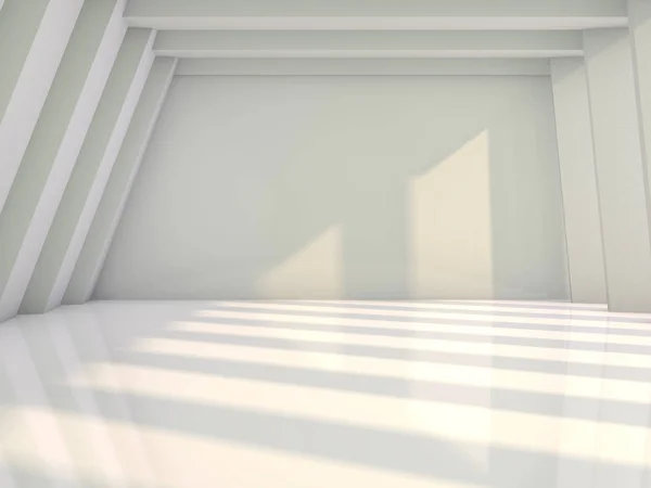 Εσωτερικό απλό άδειο δωμάτιο με λάμπες. 3D — Φωτογραφία Αρχείου