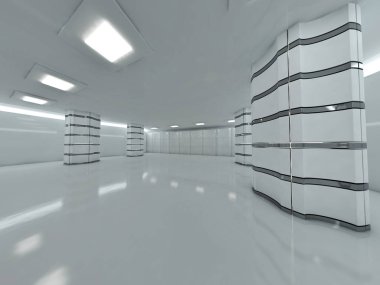 Soyut modern mimari arka plan. 3d oluşturma