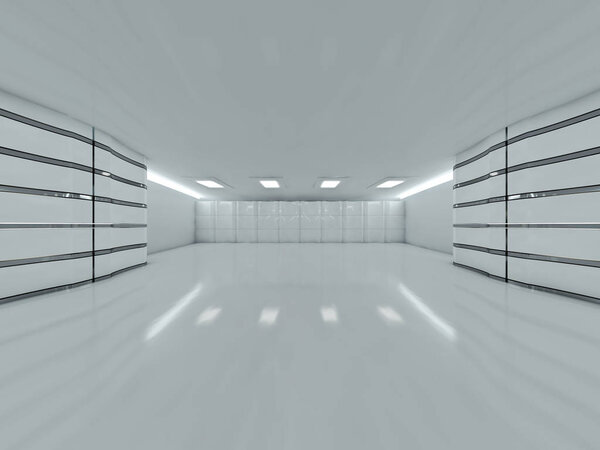 абстрактный современный архитектурный фон. 3d-рендеринг