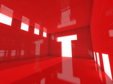 Soyut modern mimari arka plan. 3d oluşturma