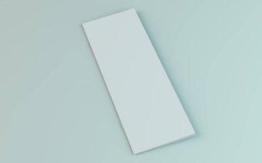 Boş broşür, dergi, beyaz arka planda izole kitapçık mockup. 3d