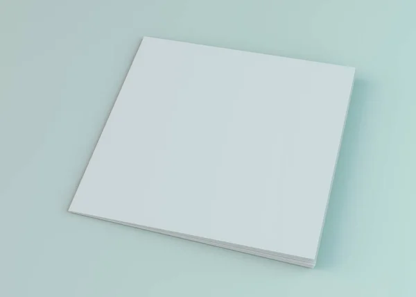 Folleto en blanco, revista, mockup folleto aislado sobre fondo blanco. 3D — Foto de Stock