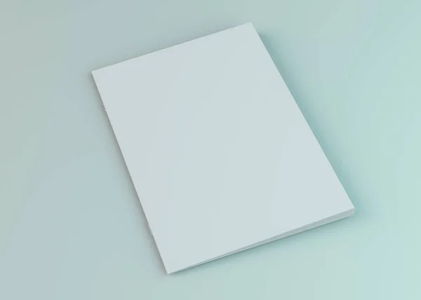 Leere Broschüre, Magazin, Booklet-Attrappe isoliert auf weißem Hintergrund. 3d — Stockfoto