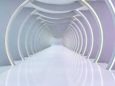 Soyut modern mimari arka plan. 3d oluşturma