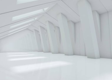 Soyut modern mimari arka plan. 3d oluşturma