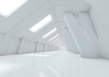 Soyut modern mimari arka plan. 3d oluşturma