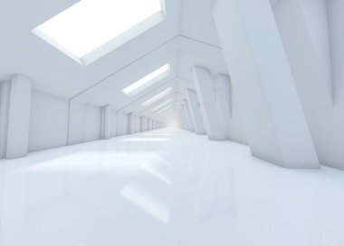 Soyut modern mimari arka plan. 3d oluşturma