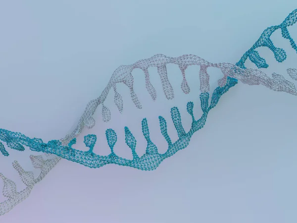 DNA-keten. Abstracte wetenschappelijke achtergrond. 3D-rendering — Stockfoto
