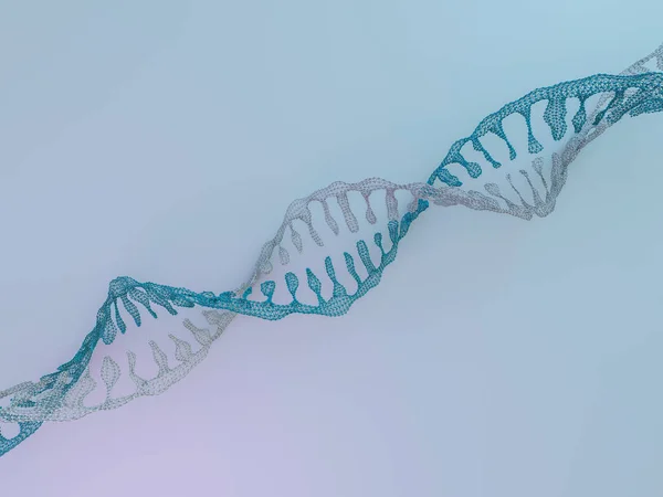 Αλυσίδα του DNA. Αφηρημένη επιστημονικό υπόβαθρο. 3D rendering — Φωτογραφία Αρχείου