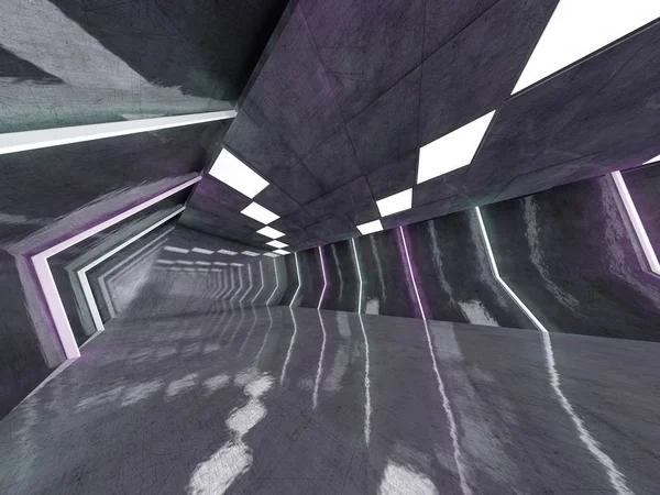 Абстрактный современный архитектурный фон. 3d-рендеринг — стоковое фото