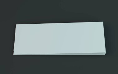 Boş broşür, dergi, koyu arka planda izole kitapçık mockup. 3d