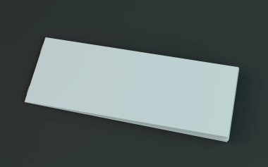 Boş broşür, dergi, koyu arka planda izole kitapçık mockup. 3d