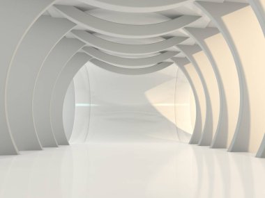 Soyut modern mimari arka plan. 3d oluşturma