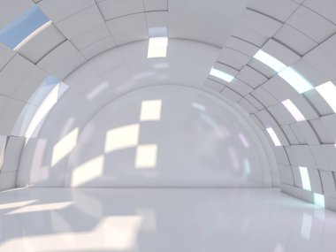 Soyut modern mimari arka plan. 3d oluşturma