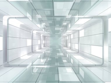 Soyut modern mimari arka plan. 3d oluşturma