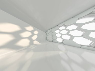 Soyut modern mimari arka plan. 3d oluşturma