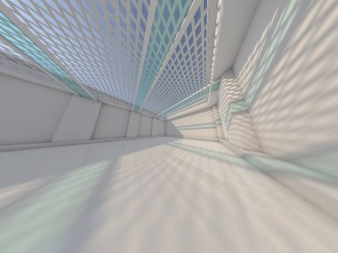 Modern mimari arka plan. 3D
