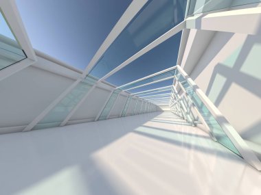 Modern mimari arka plan. 3D