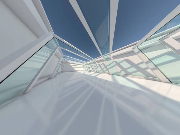 Абстрактный современный архитектурный фон. 3D — стоковое фото