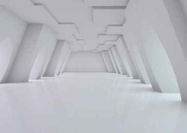 Modern mimari arka plan. 3D