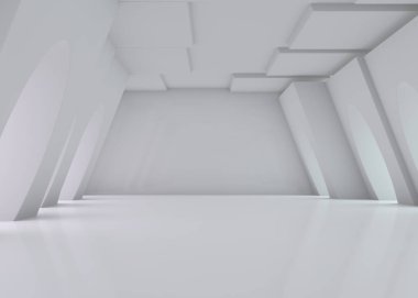 Modern mimari arka plan. 3D