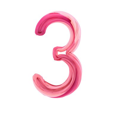 Alfabe şeker bükülmüş tarzı sanat ve illüstrasyon basamak üç. 3d