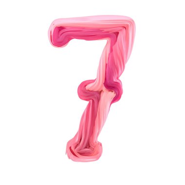 Alfabe şeker bükülmüş tarzı sanat ve illüstrasyon basamak yedi. 3d