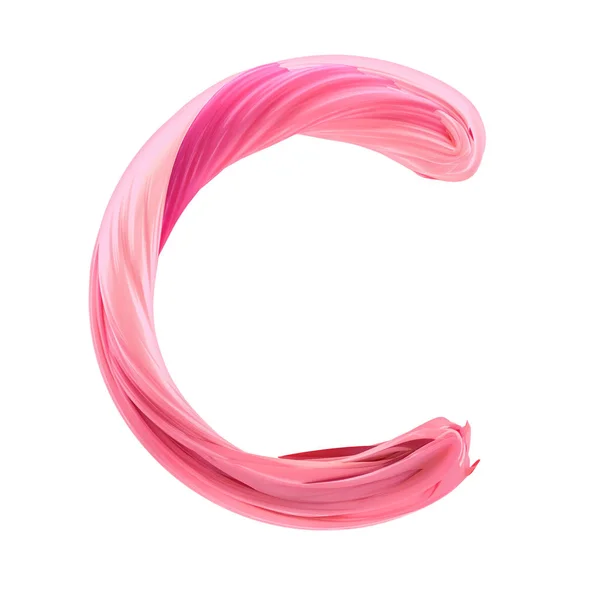 Алфавіт цукерки скручений стиль мистецтва та ілюстрація літера C. 3D — стокове фото