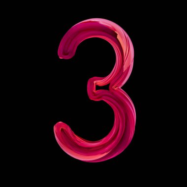 Alfabe şeker bükülmüş tarzı sanat ve illüstrasyon basamak üç. 3d