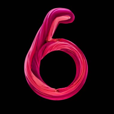 Alfabe şeker bükülmüş tarzı sanat ve illüstrasyon basamak altı. 3d