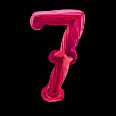 Alfabe şeker bükülmüş tarzı sanat ve illüstrasyon basamak yedi. 3d