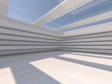 Modern mimari arka plan. 3D