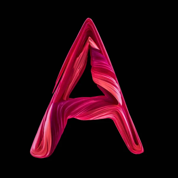 Alfabet Candy twisted stijl kunst en illustratie letter A. 3D — Stockfoto