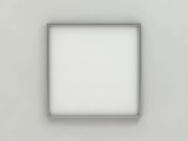 Branco foto moldura branca mockup sobre o fundo. 3D — Fotografia de Stock