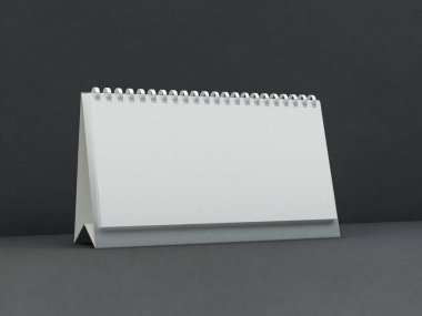 Tablo boş masa takvimi. Mockup tasarım konsepti. 3D