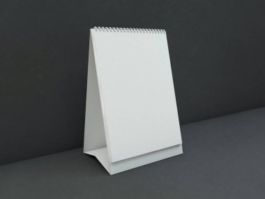 Tablo boş masa takvimi. Mockup tasarım konsepti. 3D