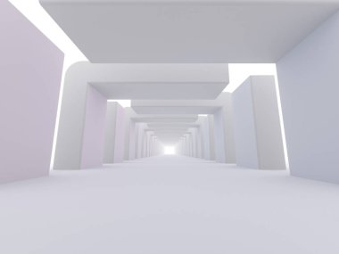 Modern mimari arka plan. 3D