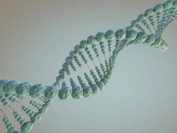 Dna 鎖。抽象的な科学的背景。3 d レンダリング — ストック写真