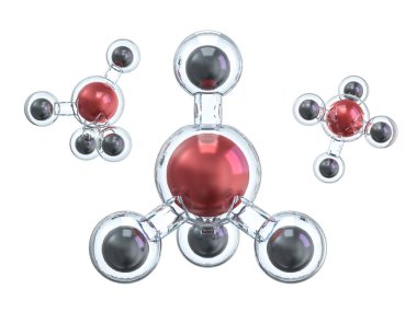 Metan molekül arka plan. 3D render