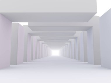 Modern mimari arka plan. 3D