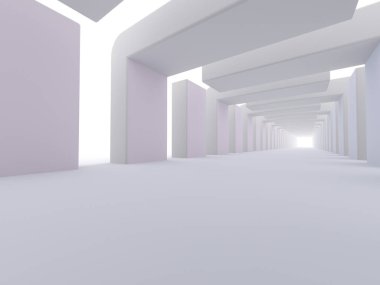 Modern mimari arka plan. 3D