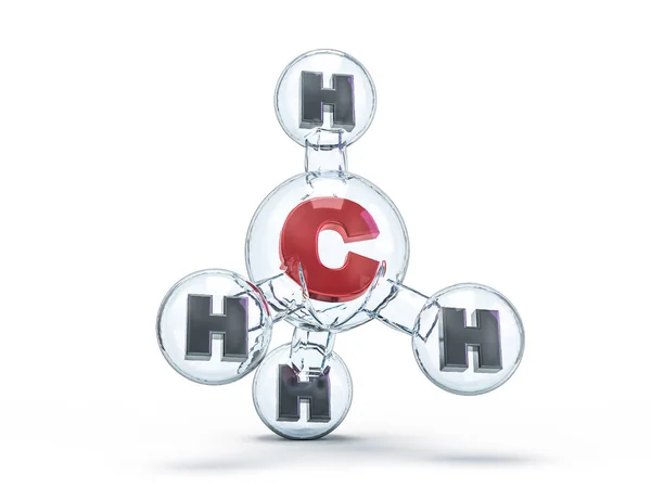 Фон метанових молекул. 3D візуалізація — стокове фото